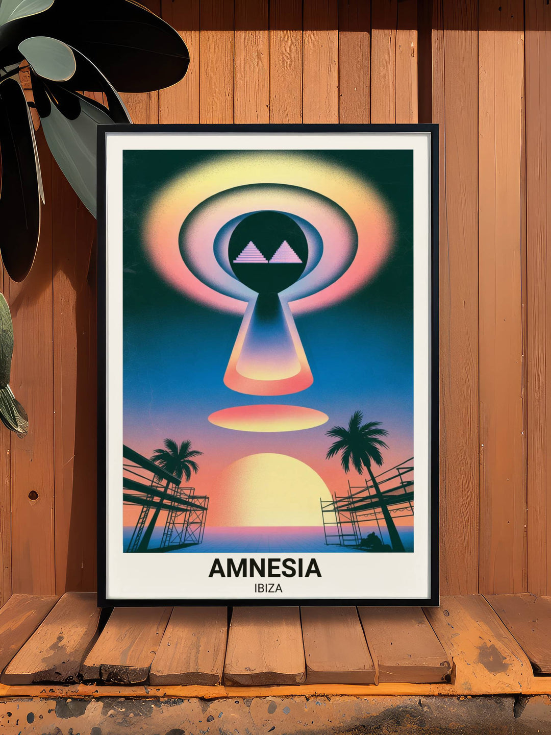 A masterpiece of Ibiza club culture by Map Your Dreams. The Amnesia Sunrise Portal blends electric indigo with deep petrol blue to represent the magic of the White Isle morning.