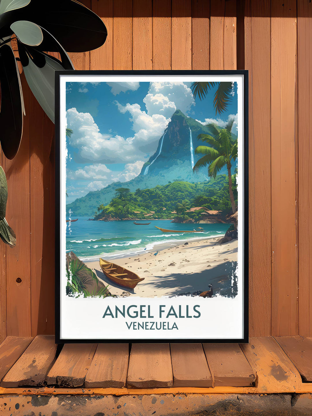 Bring the wonder of Angel Falls Canaima National Park into your home with this high quality framed print, capturing the essence of Venezuela’s natural beauty.