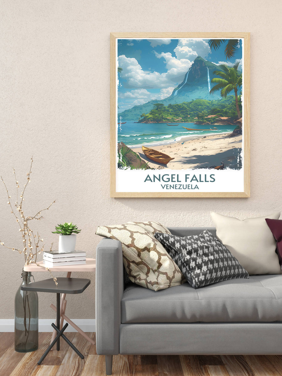 Gift the splendor of Angel Falls Canaima National Park with this detailed print, perfect for anyone who appreciates nature&