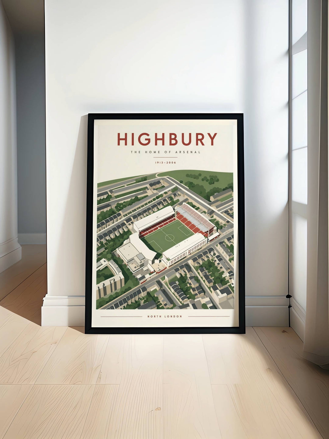 Highbury Stadium Poster | Home of Arsenal, North London