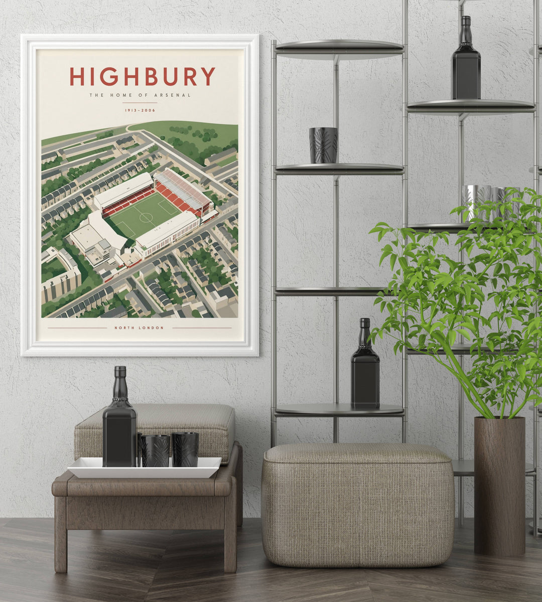 Wall art print of Highbury Stadium, Arsenal FC&
