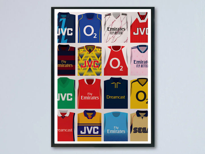 Sixteen-panel poster tracing Arsenal FC&