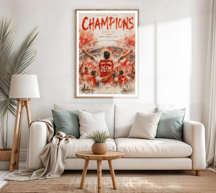 Arsenal Champions crowd poster capturing the North London club&