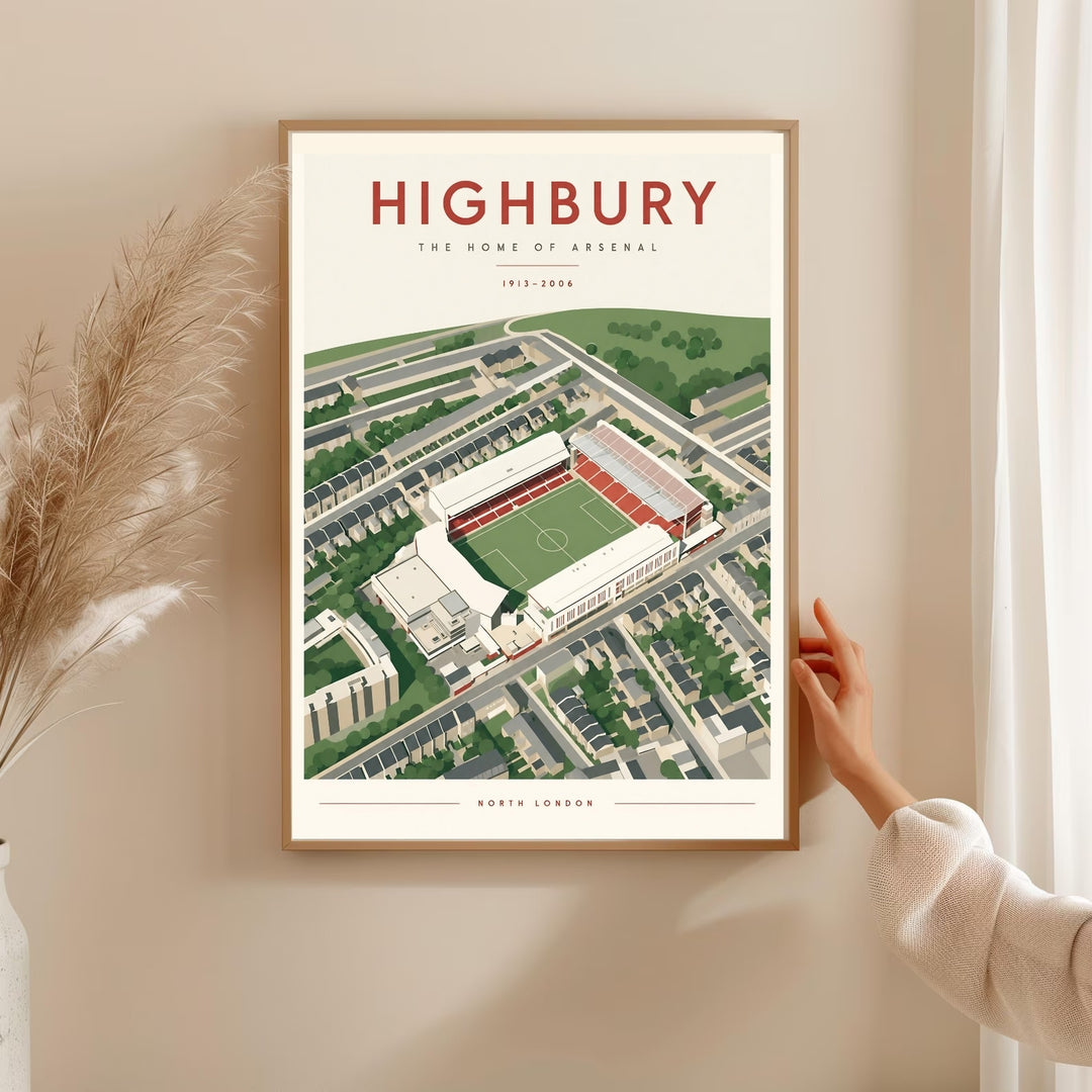 Highbury Stadium poster celebrating Arsenal FC&