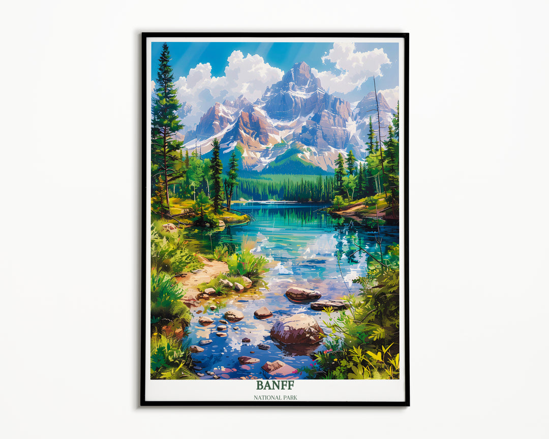 Art mural du parc national Banff - Explorez la nature sauvage du Canada