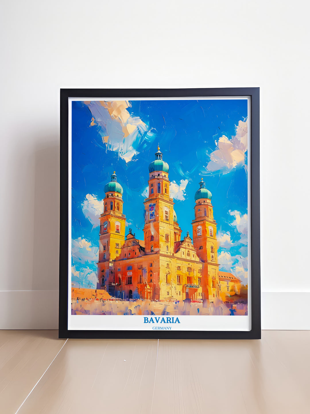 Elevate your space with Bavaria wall art showcasing the iconic Marienplatz and Neues Rathaus, a tribute to German heritage.
