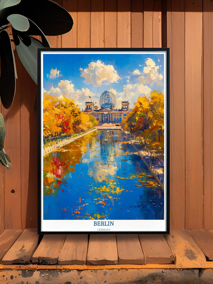 Bring Berlin to life with this travel print, featuring the majestic Reichstag Building. Perfect for adding a touch of Germany to your home