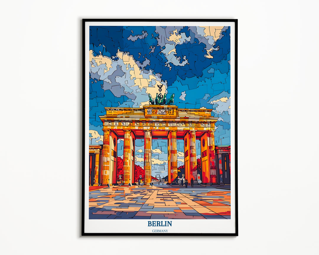 Porte de Brandebourg - Cadeau de voyage en Allemagne - Berlin Print - Cadeau personnalisé