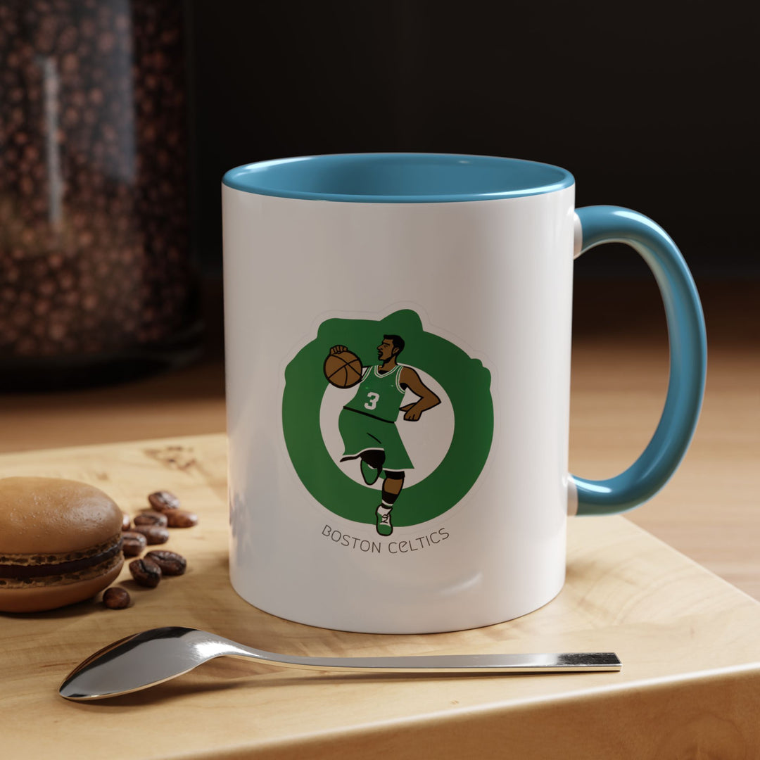 This ceramic Boston Celtics mug in blue features a clean and stylish design for fans who enjoy coffee, tea, or hot drinks while showing their NBA support. Ideal for home use, office desks, or gifting to Celtics enthusiasts.