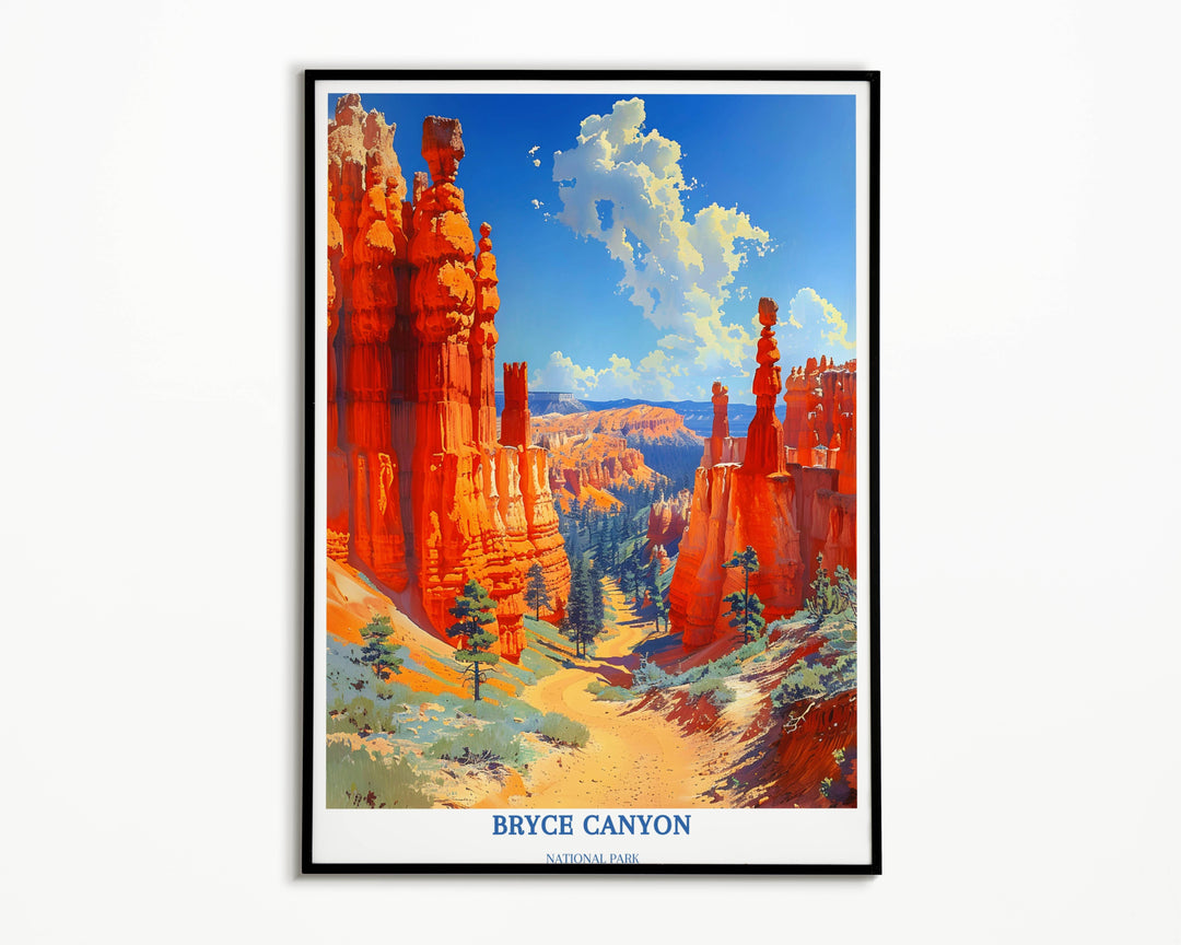 Bryce Canyon Utah - National Park Poster - National Park Gift - Bryce Canyon Park - Desert Wall Art