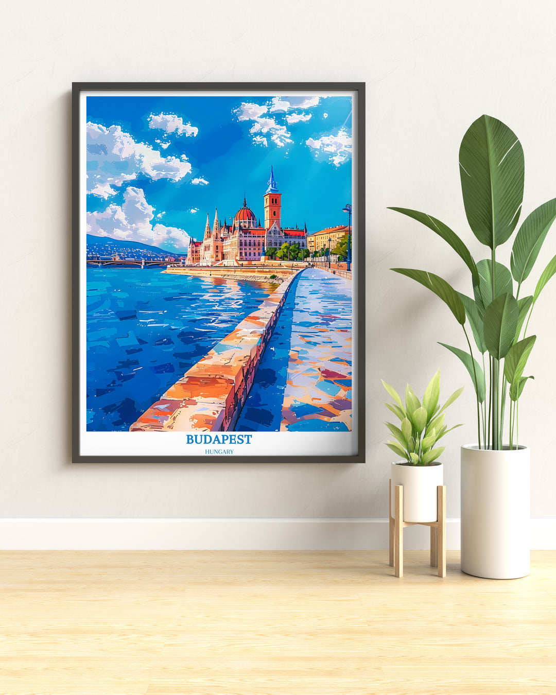 Explorez la Hongrie avec Budapest Travel Print - Cadeaux parfaits pour les amateurs d'art 