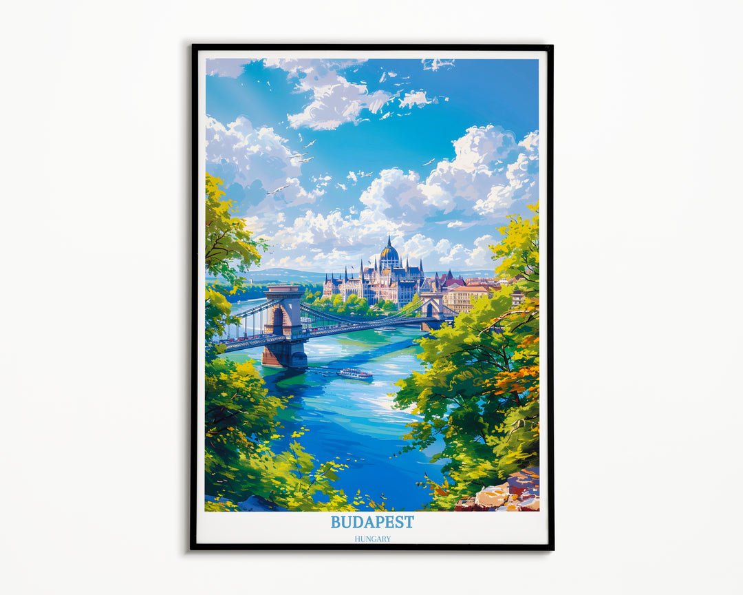 Gifts of Budapest - Captivating Széchenyi Chain Bridge Prints for Art Enthusiasts