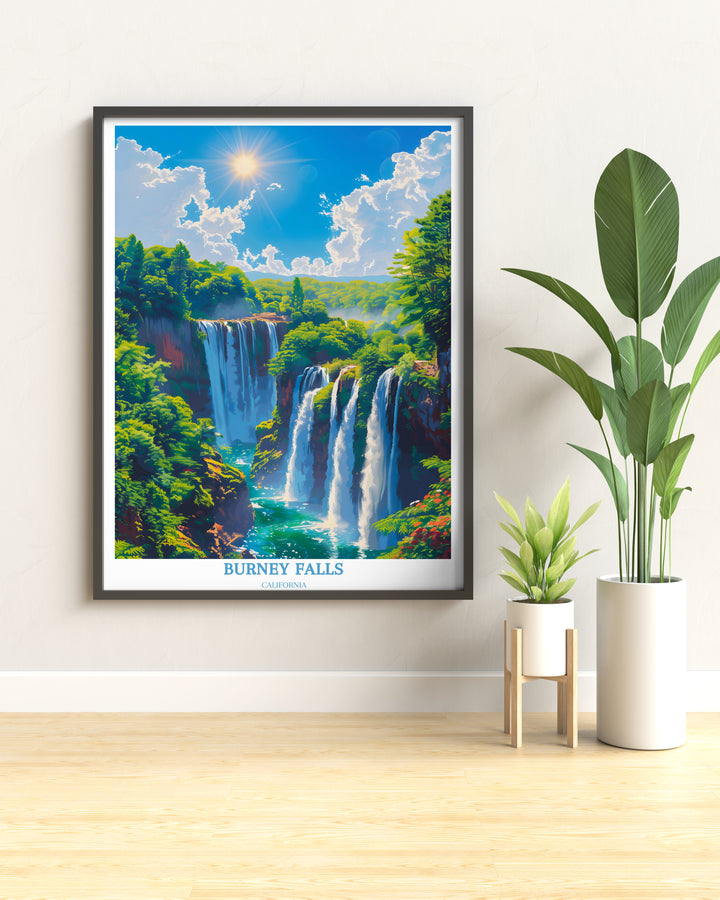 Burney Falls California Poster - The Ultimate Travel Wall Art for Nature Lovers