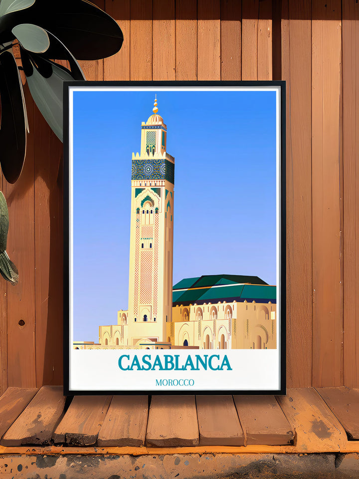 High-quality print depicting Casablanca’s charming alleyways and bustling markets, perfect for adding character to any room.