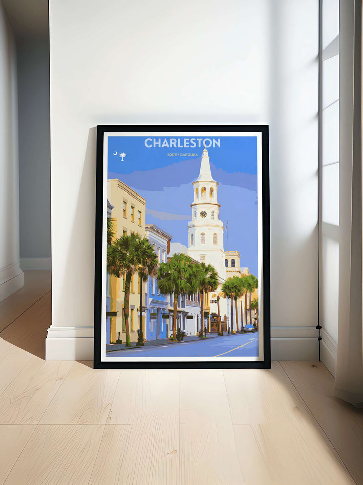 Charleston South Carolina Poster: Church Street Historic District Wall Art