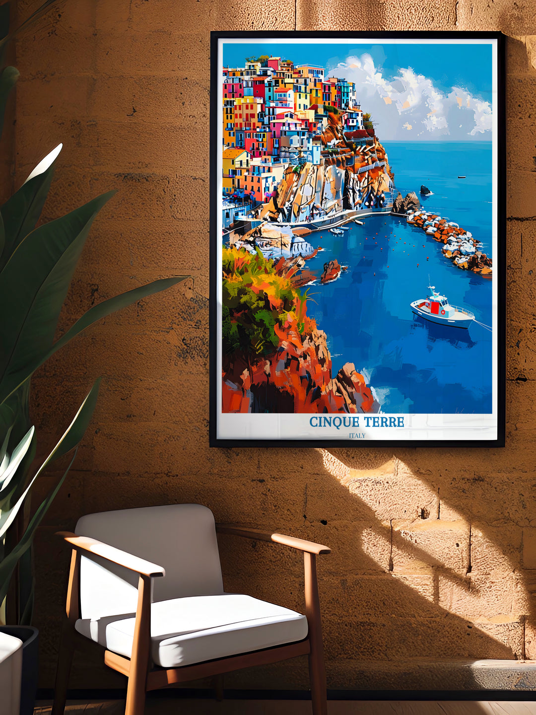 Cinque Terre-Poster und Manarola-Ölgemälde – Faszinierende italienische Riviera