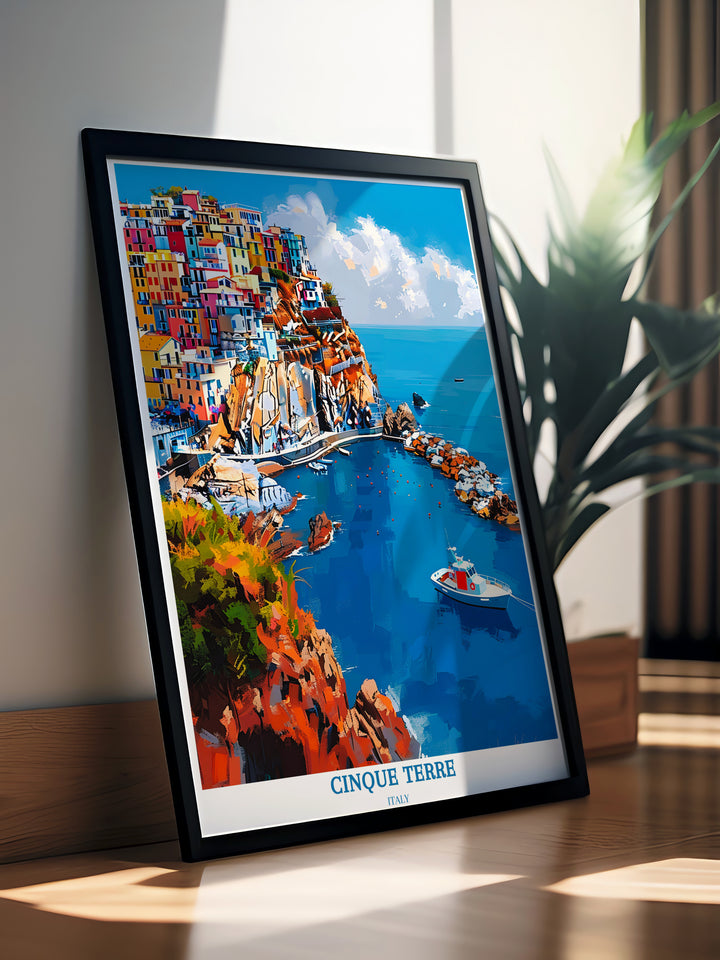 Cinque Terre-Poster und Manarola-Ölgemälde – Faszinierende italienische Riviera