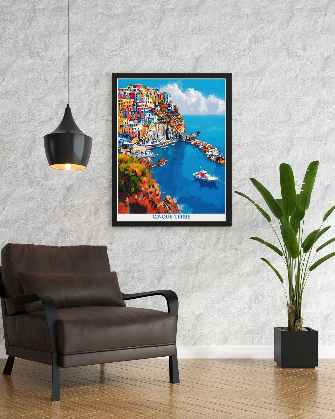 Cinque Terre-Poster und Manarola-Ölgemälde – Faszinierende italienische Riviera