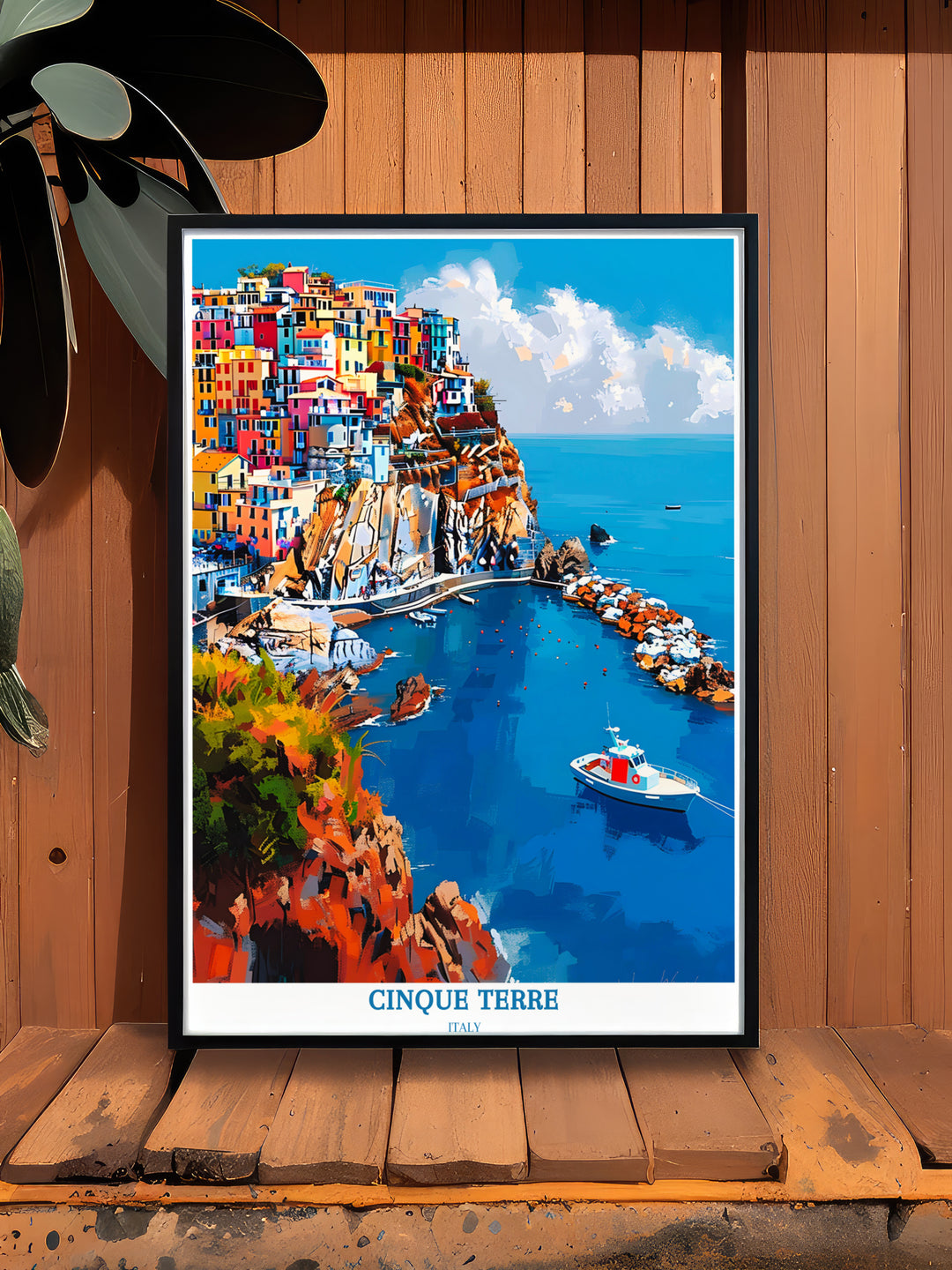 Cinque Terre-Poster und Manarola-Ölgemälde – Faszinierende italienische Riviera