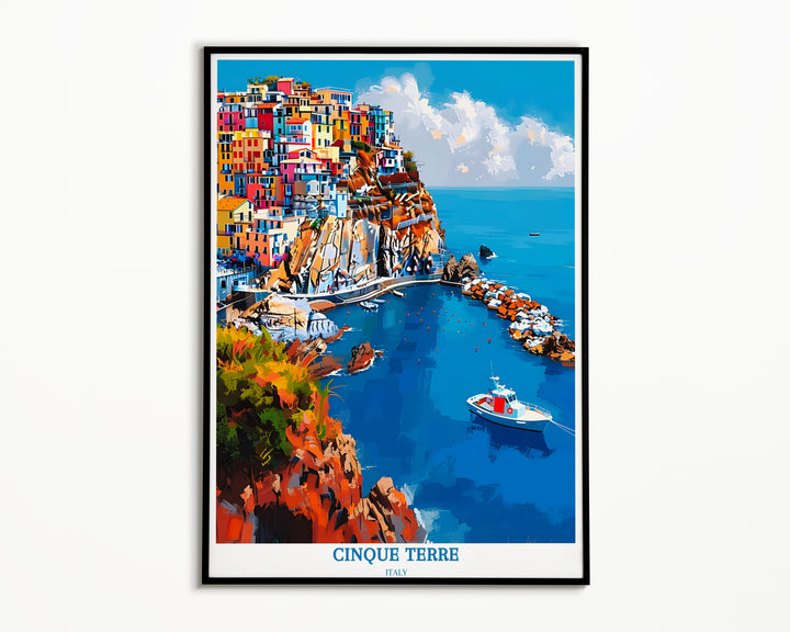 Cinque Terre-Poster und Manarola-Ölgemälde – Faszinierende italienische Riviera