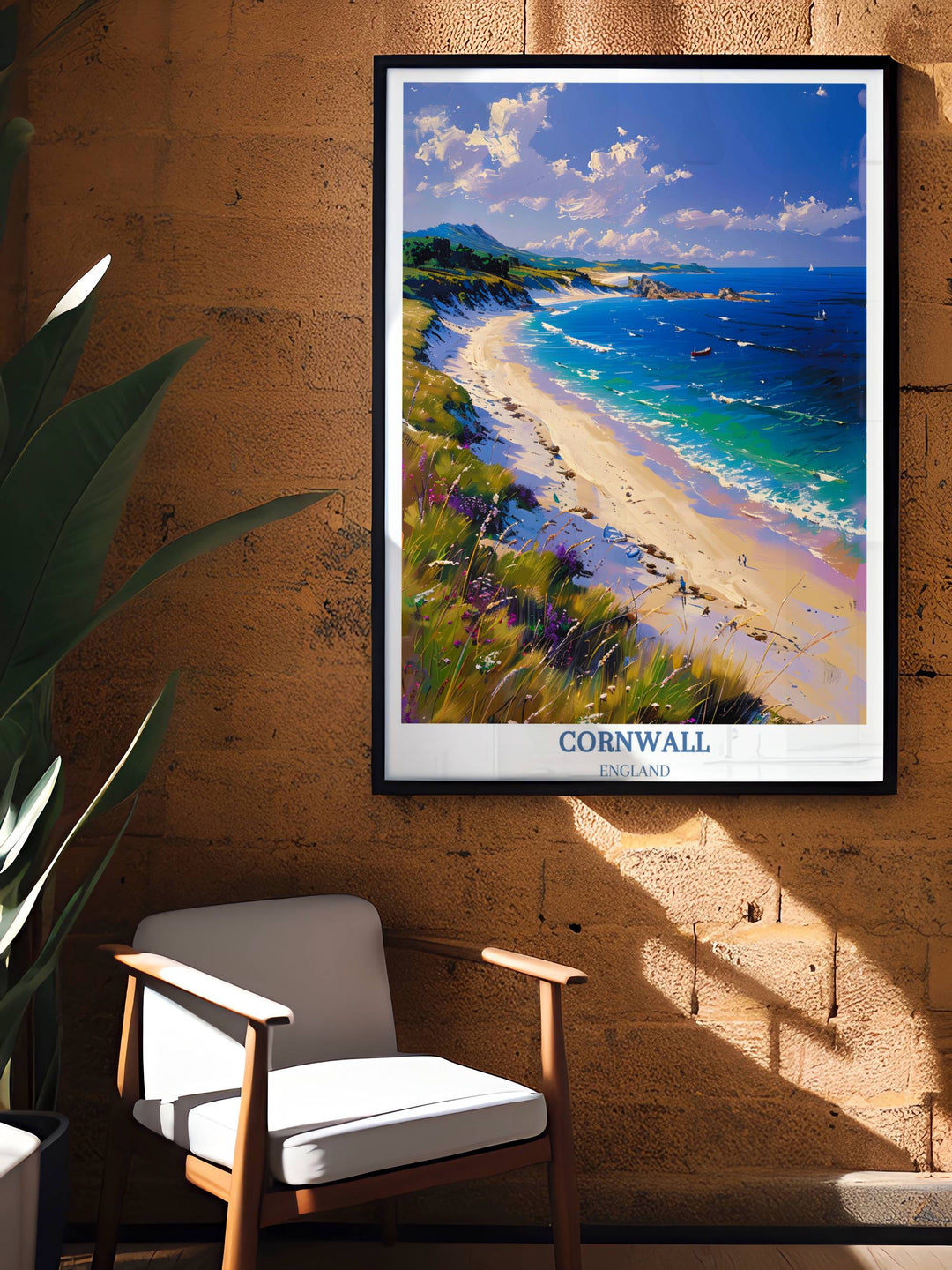 Cornwall Travel Poster - England - Cornwall Art - Cornwall Gift - Wall Art Print