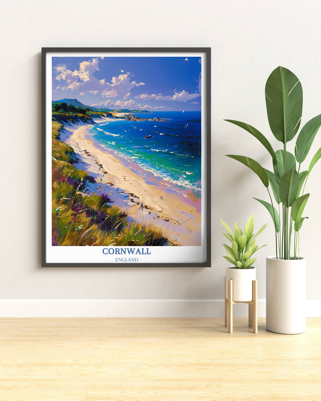 Cornwall Travel Poster - England - Cornwall Art - Cornwall Gift - Wall Art Print