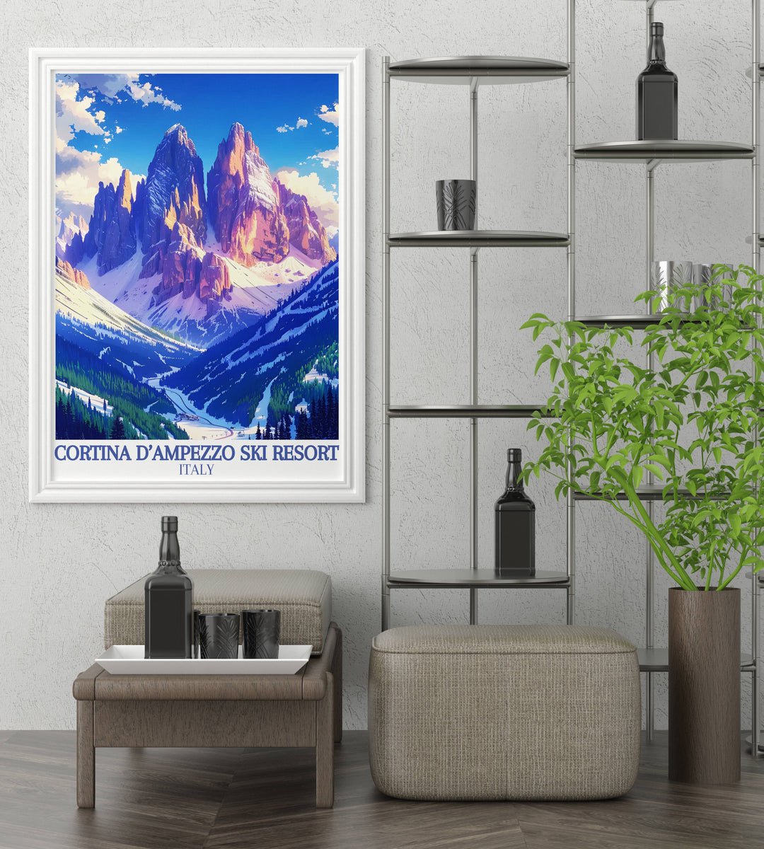 Cinque Torri under starlit skies, a unique perspective for an enchanting Italy canvas art print