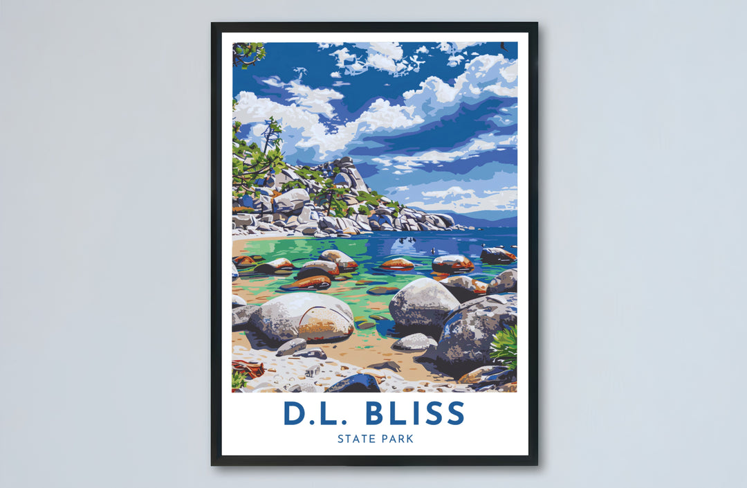 Tropical turquoise water tones and textured canvas materials in this D.L. Bliss State Park Lake Tahoe print glow nicely. MapYourDreams provides stylish framed, unframed, and stretched canvas options.