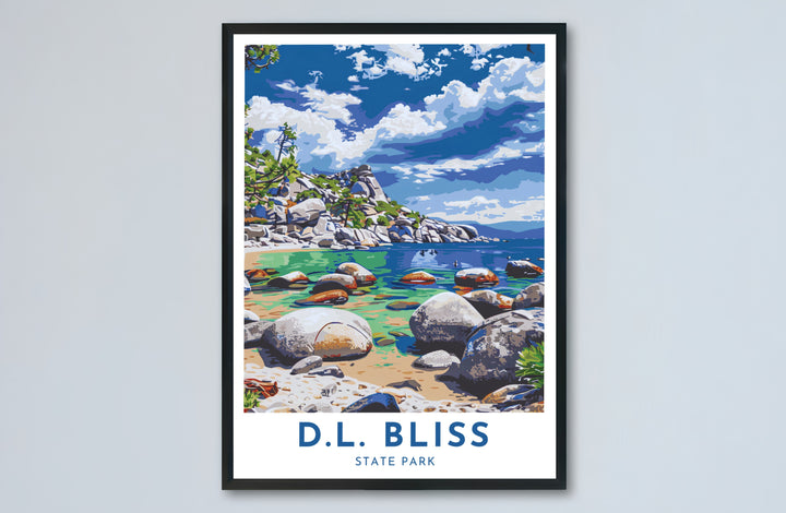 Tropical turquoise water tones and textured canvas materials in this D.L. Bliss State Park Lake Tahoe print glow nicely. MapYourDreams provides stylish framed, unframed, and stretched canvas options.