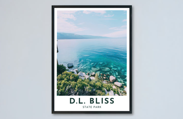 Tropical aquamarine water tones and textured canvas materials in this D.L. Bliss State Park Rubicon Point print glow nicely. MapYourDreams provides stylish framed, unframed, and stretched canvas options.