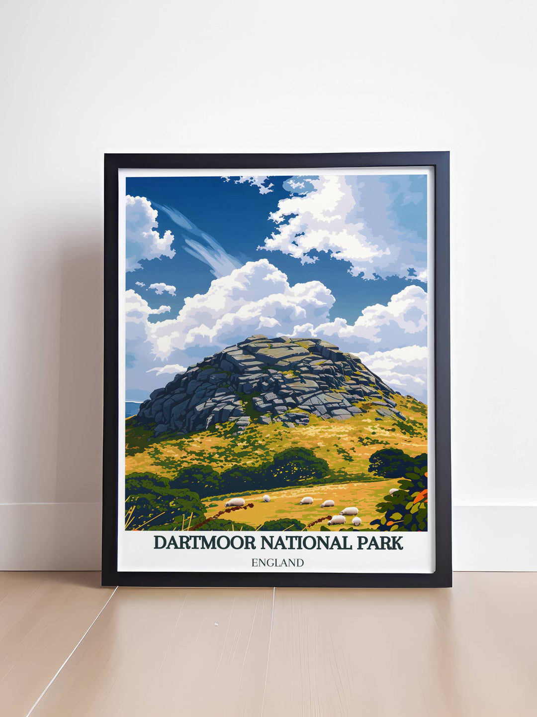 Elegant Dartmoor print of Haytors iconic rock formations, meticulously captured to bring the rugged charm of Dartmoor National Park into your home or workspace