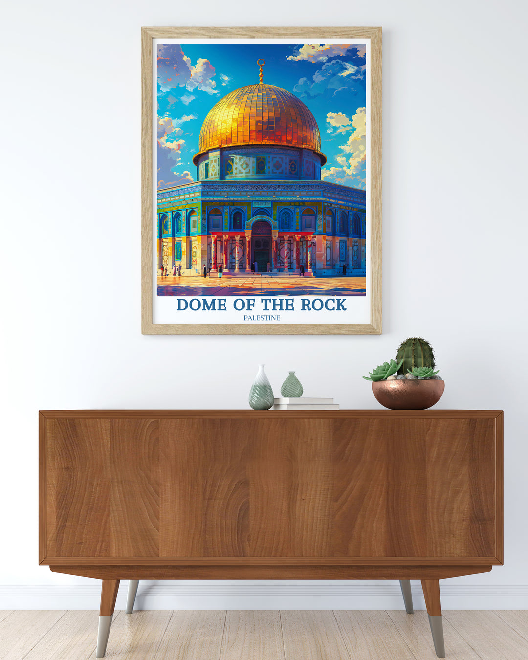 Vintage-Poster „Felsendom“ – ikonische Wahrzeichen Palästinas
