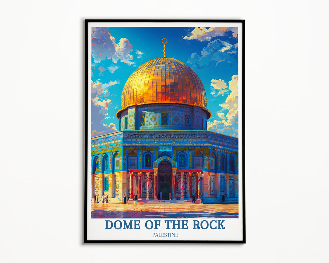 Vintage-Poster „Felsendom“ – ikonische Wahrzeichen Palästinas