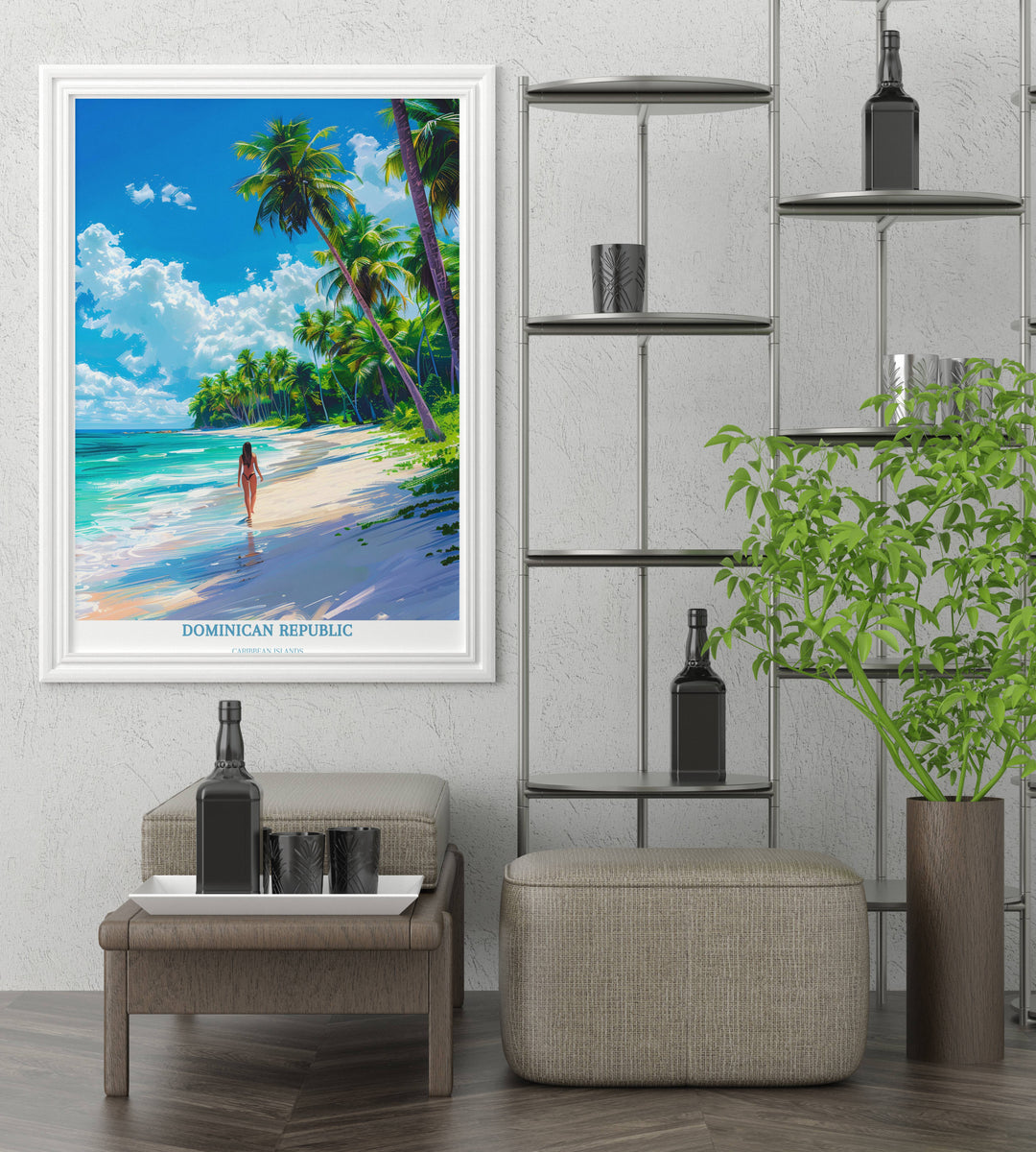 Dominican Republic Print - Caribbean Art Print - Dominican Republic Wall Art - Housewarming Gift