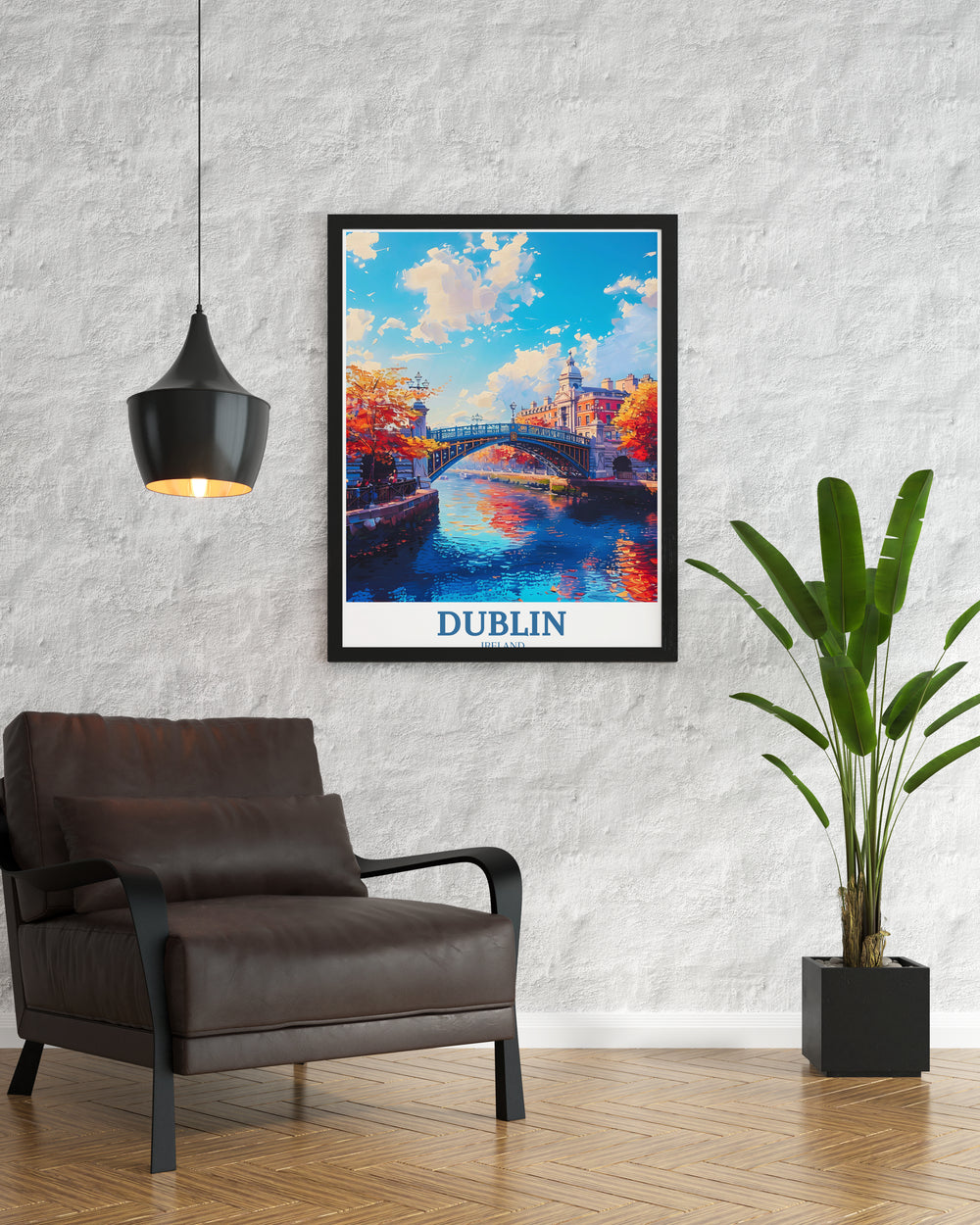 Dublin Ha'penny Bridge Poster: Capture Ireland's Charm in Your Home Décor