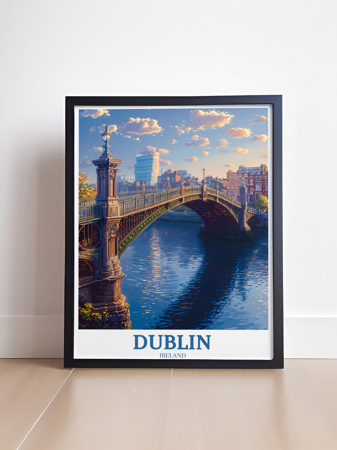 Dublin Ha'penny Bridge Poster: Capture Ireland's Charm in Your Home Décor