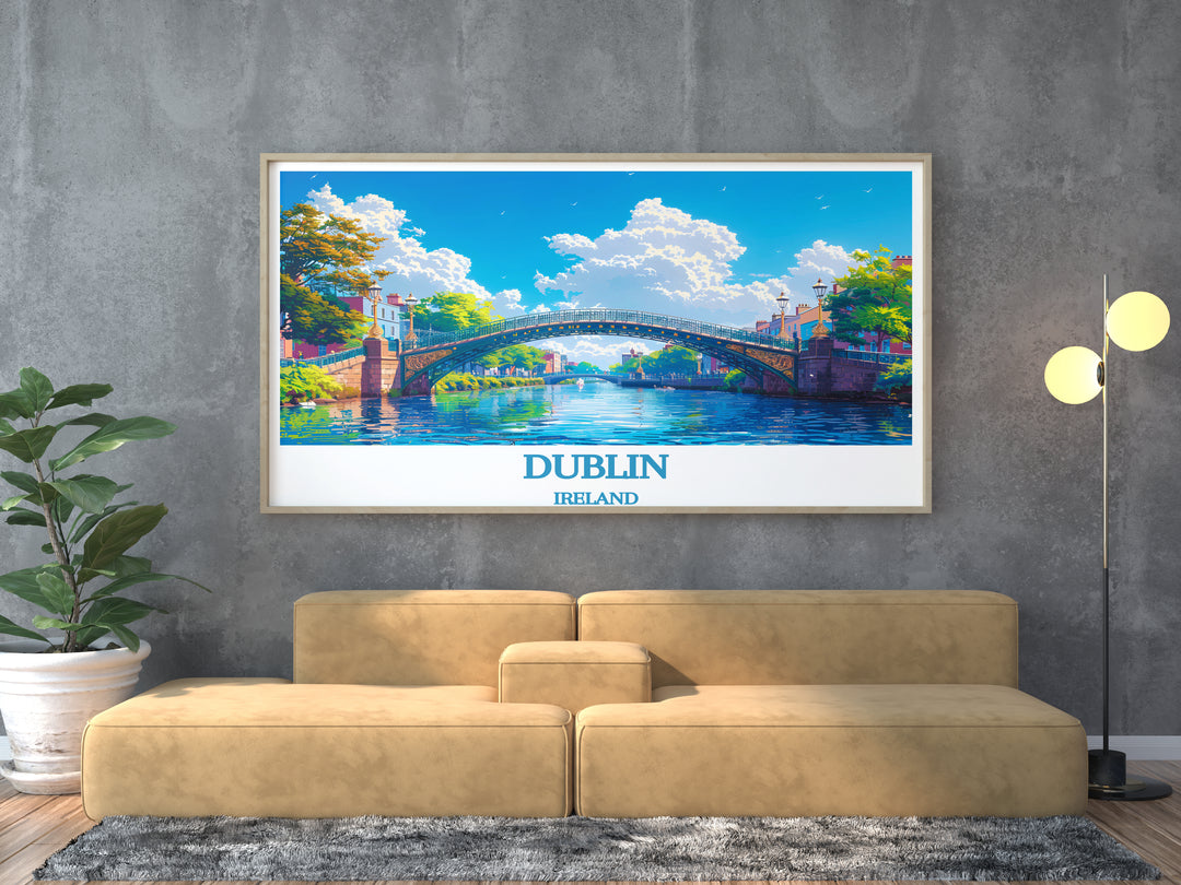 Ha'penny Bridge Dublin Decor Print - Le cadeau ultime pour les amoureux de la ville