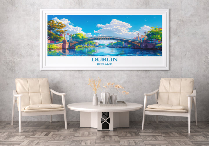 Ha'penny Bridge Dublin Decor Print - Le cadeau ultime pour les amoureux de la ville