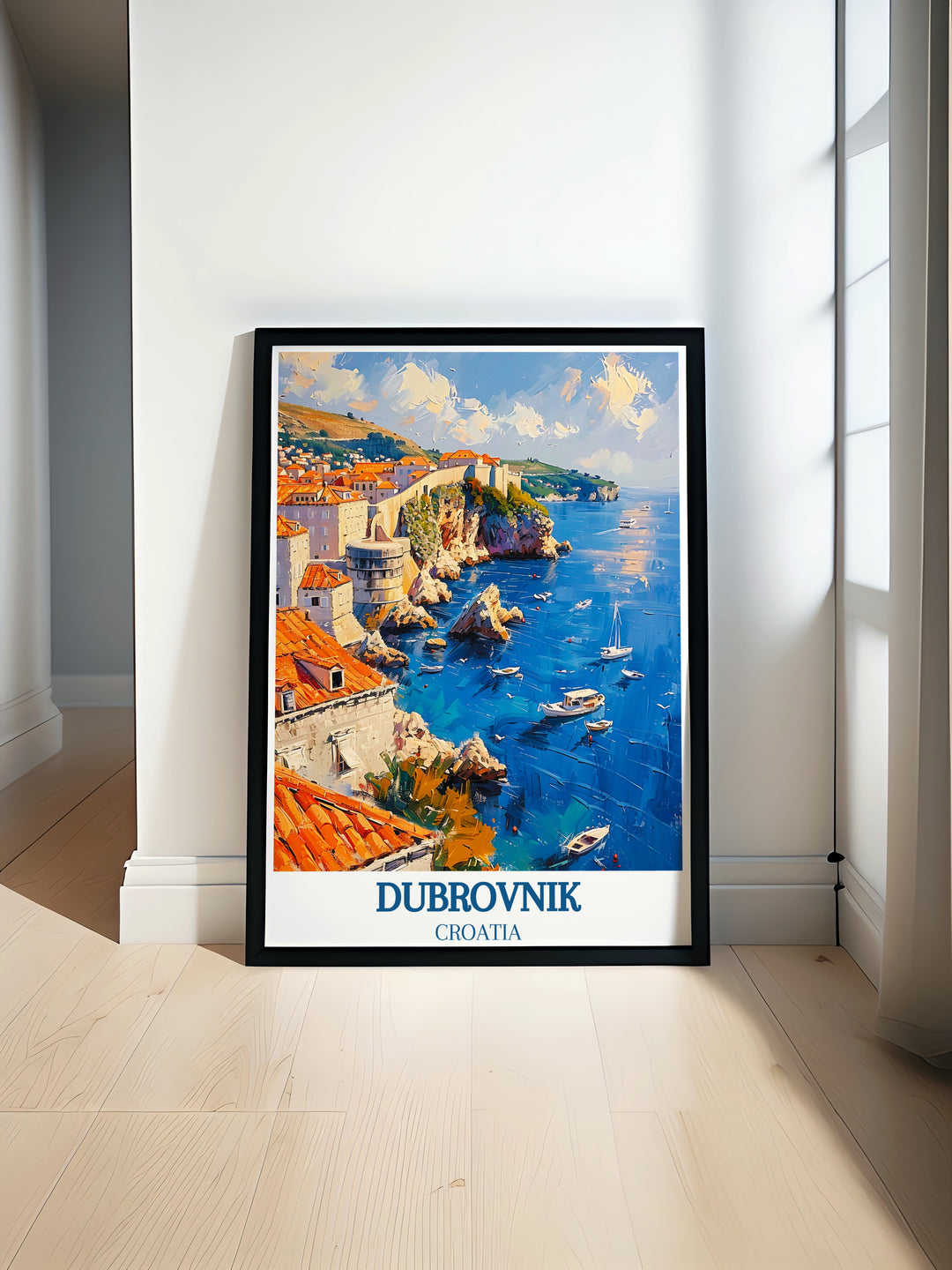 Bring the spirit of Dubrovnik into your home with Travel Poster Wall Art, highlighting the city's timeless allure and Mediterranean charm