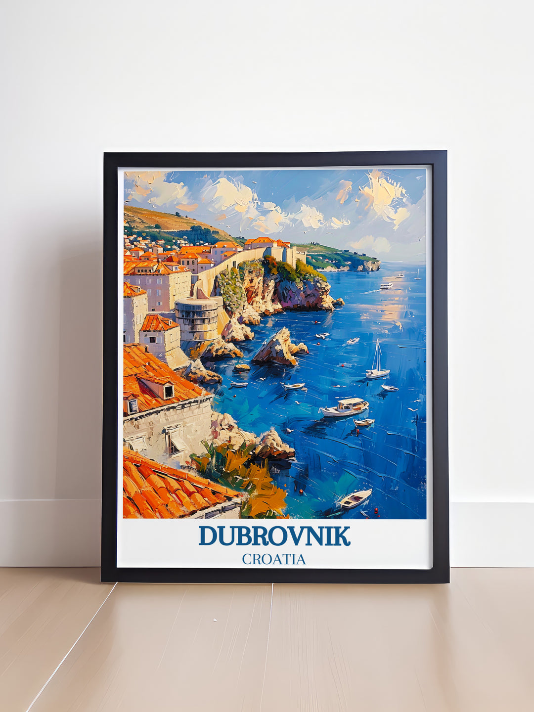 Dubrovnik Old Town Walls shine in Travel Prints, offering a glimpse into the city's rich history and architectural marvels