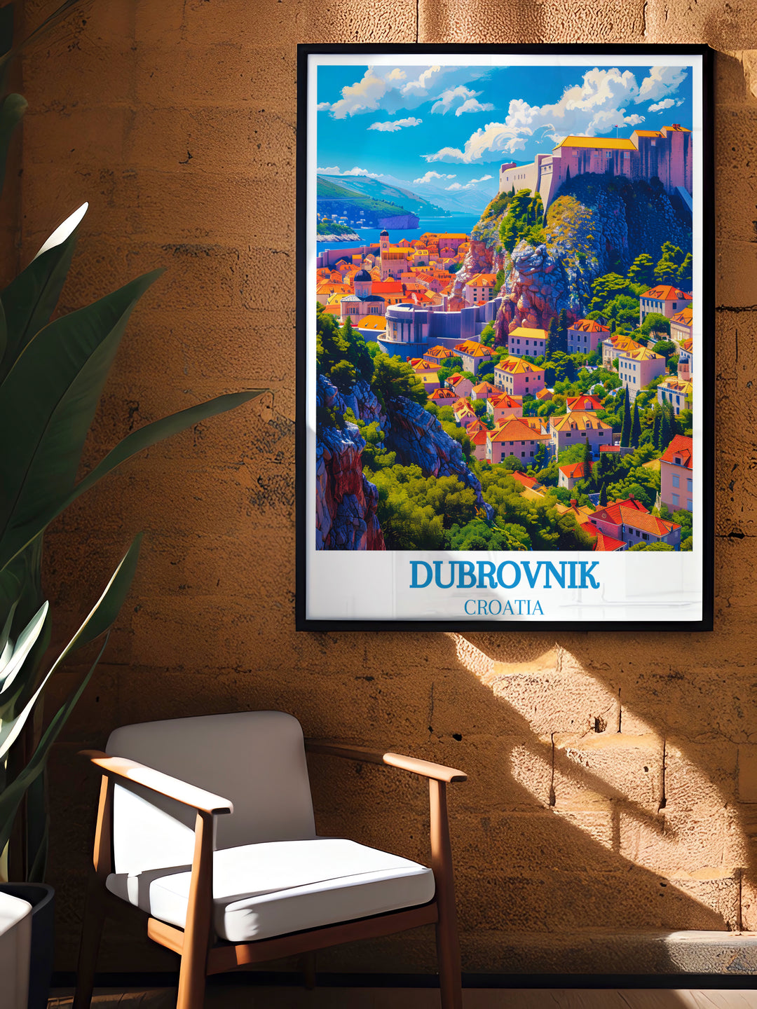 Affiche de voyage de Dubrovnik, décoration murale pour les amateurs d'art et de voyage – Capturez l'essence de la Croatie