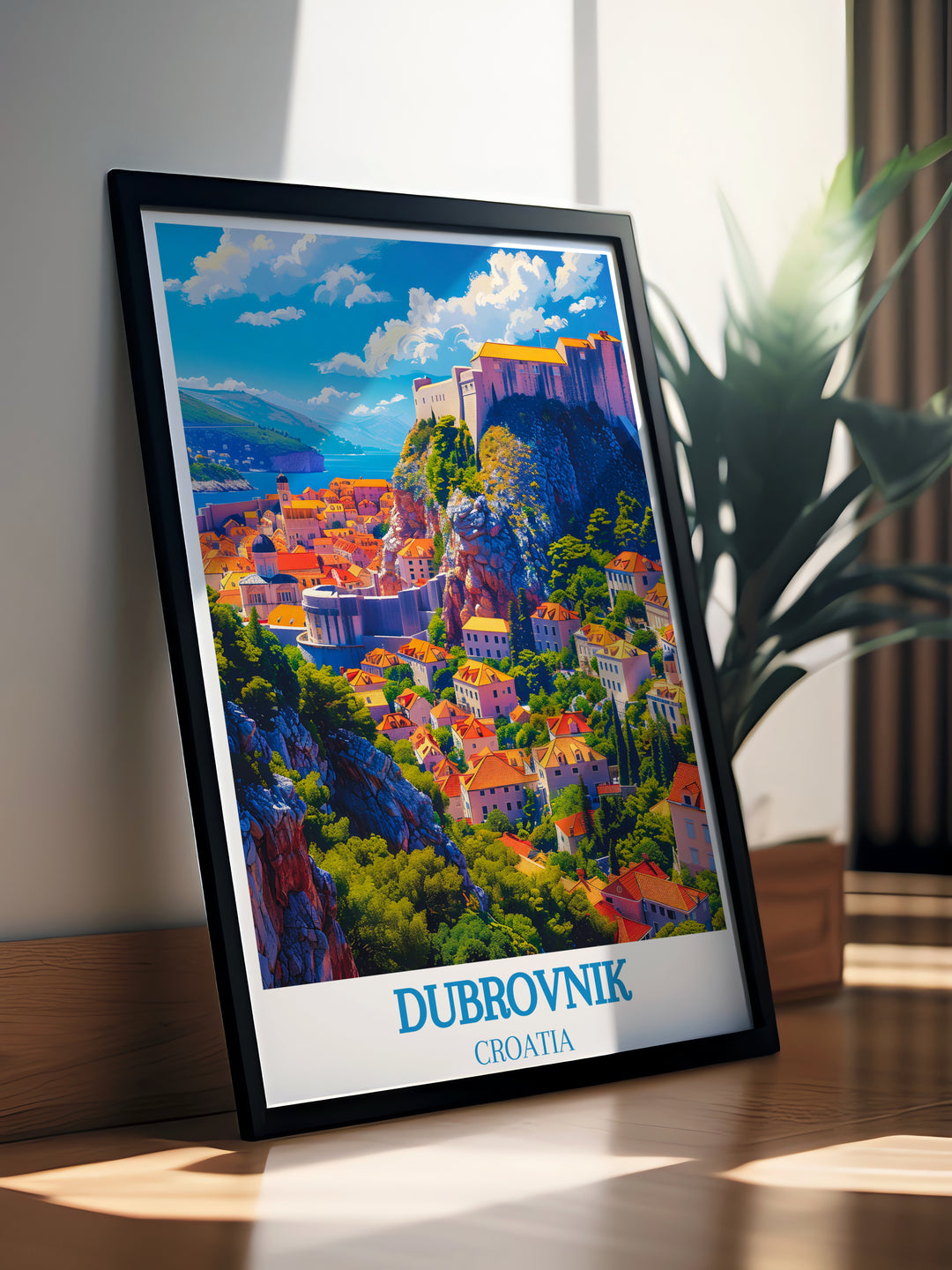 Dubrovnik Reiseposter, Wandkunst für Kunst- und Reisebegeisterte – Fangen Sie die Essenz Kroatiens ein