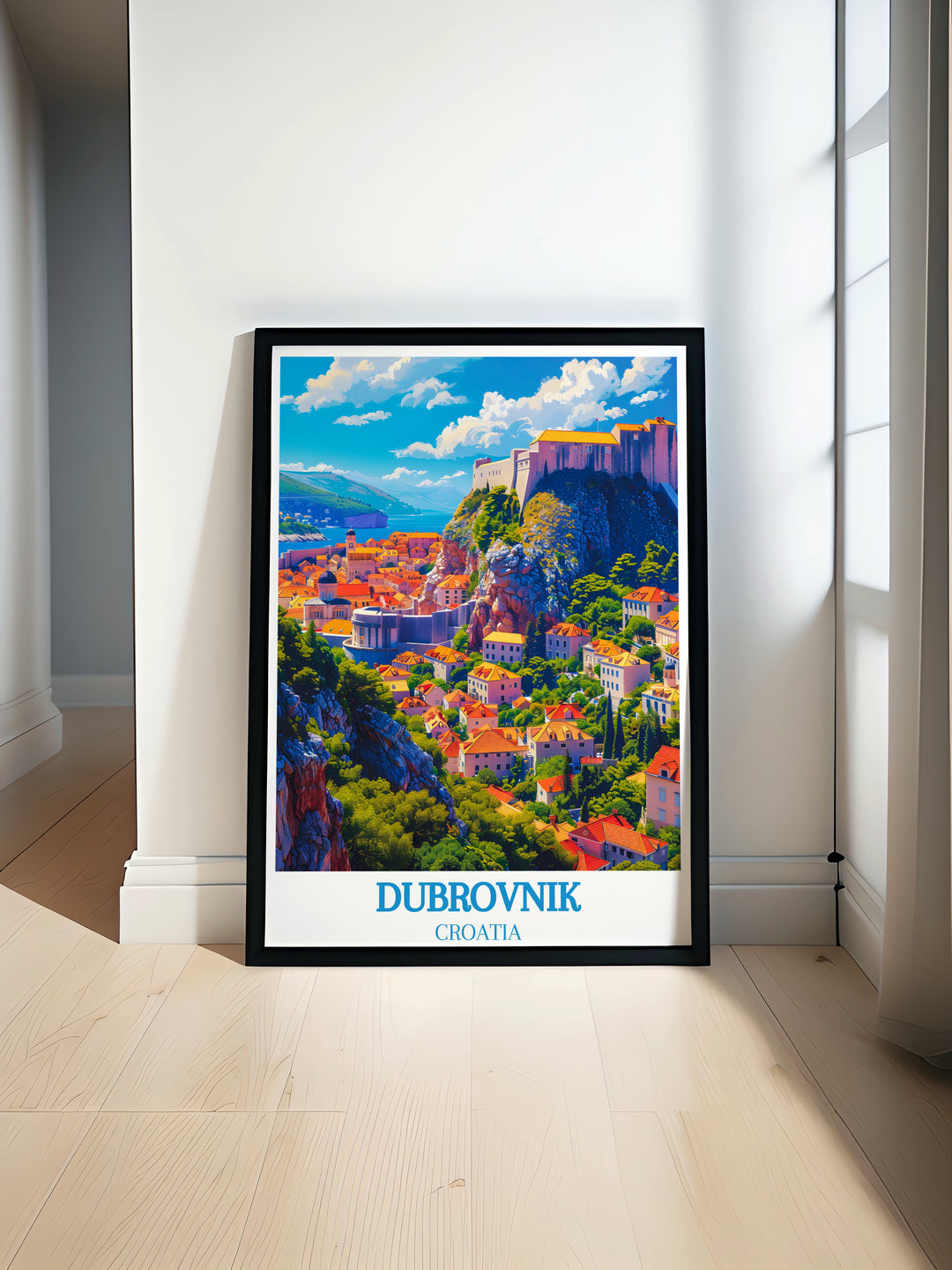 Discover Dubrovnik's magic through captivating Travel Poster Wall Art, inviting you to embark on a visual journey through its rich history and enchanting landscapes