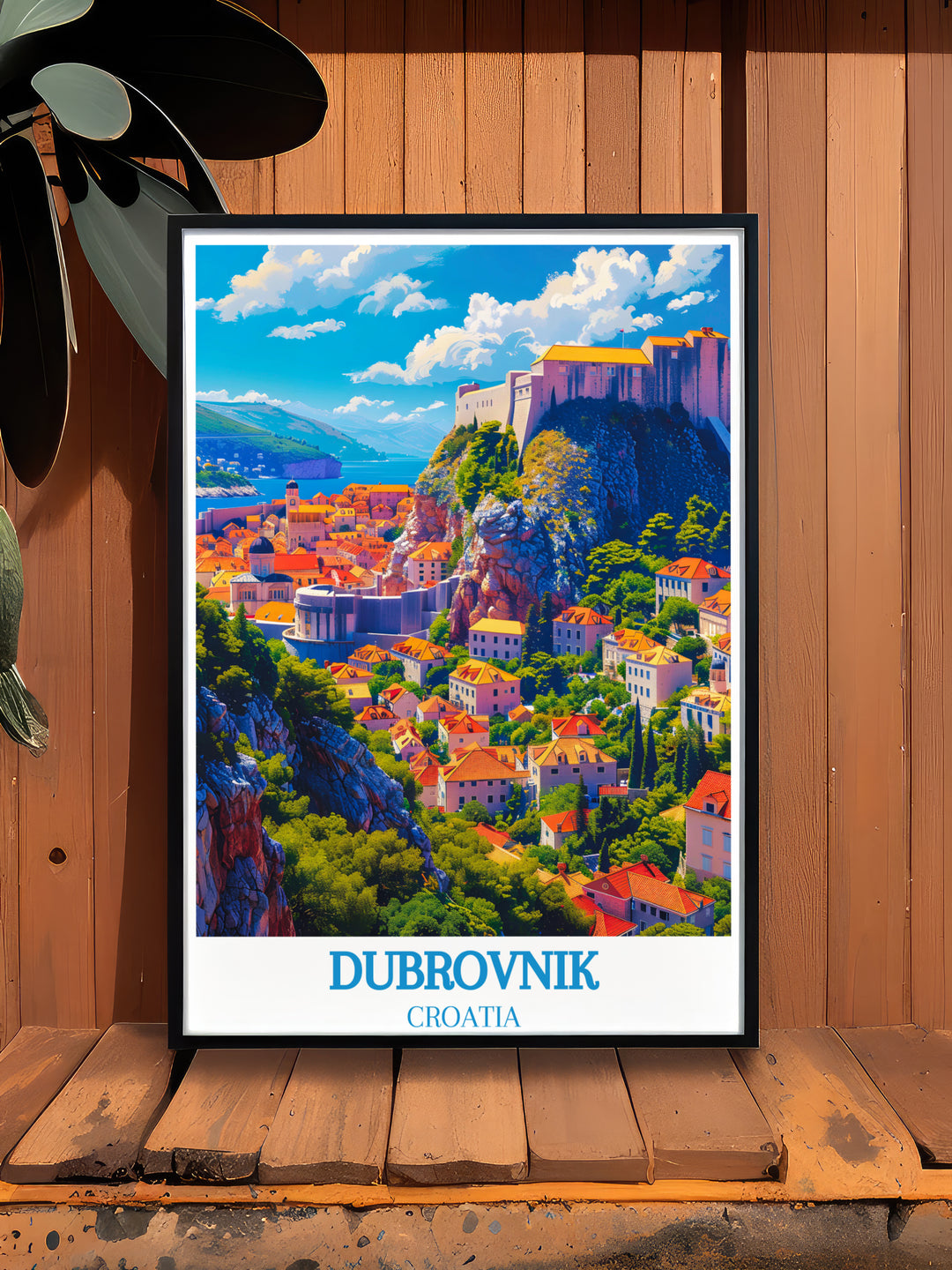 Elevate your space with captivating Travel Poster Wall Art celebrating Dubrovnik's beauty, offering a visual journey through its rich history and breathtaking vistas