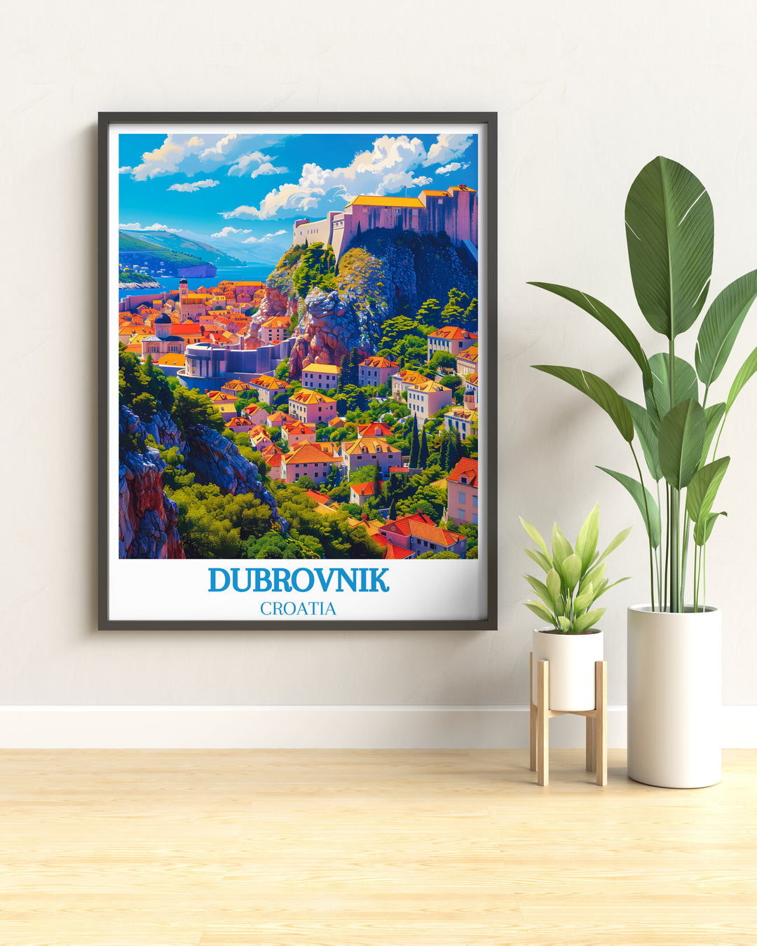 Dubrovnik Reiseposter, Wandkunst für Kunst- und Reisebegeisterte – Fangen Sie die Essenz Kroatiens ein