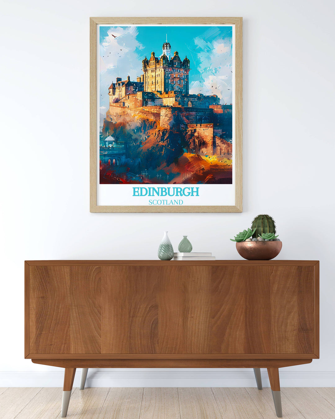 Bezaubernder Kunstdruck von Edinburgh Castle – ein majestätisches schottisches Geschenk für jeden Raum