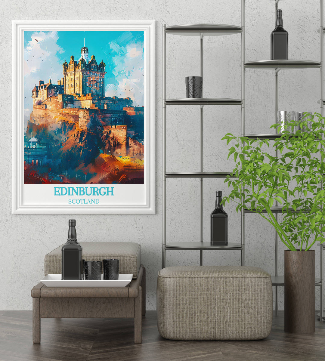 Enchanting Edinburgh Castle Art Print - A Majestic Scottish Gift for Any Space
