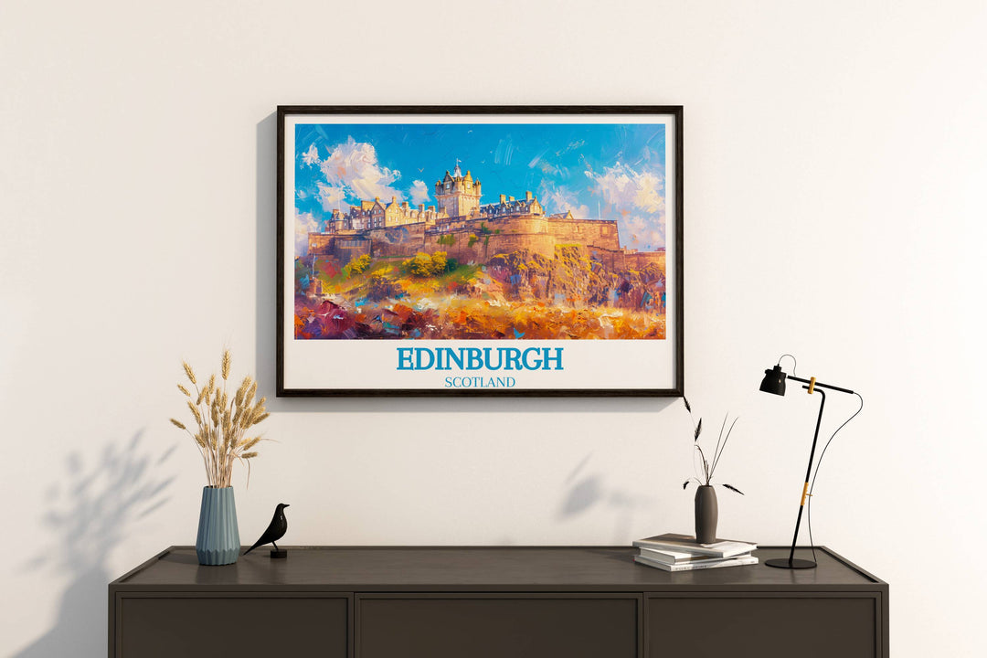 Bring the allure of Scotland home with Edinburgh Castle wall art, creating a focal point for your travel-inspired decor.