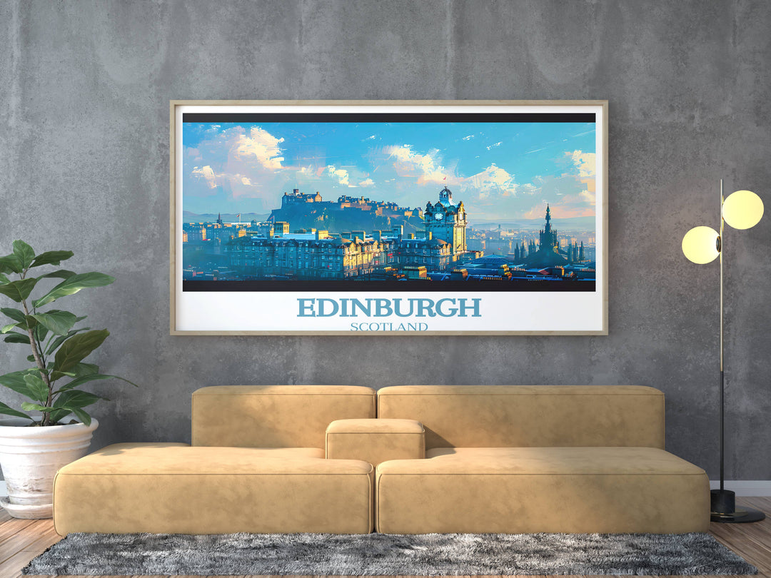 Fesselnde Wandkunst von Edinburgh Castle – Schottland-Reiseplakatsammlung 