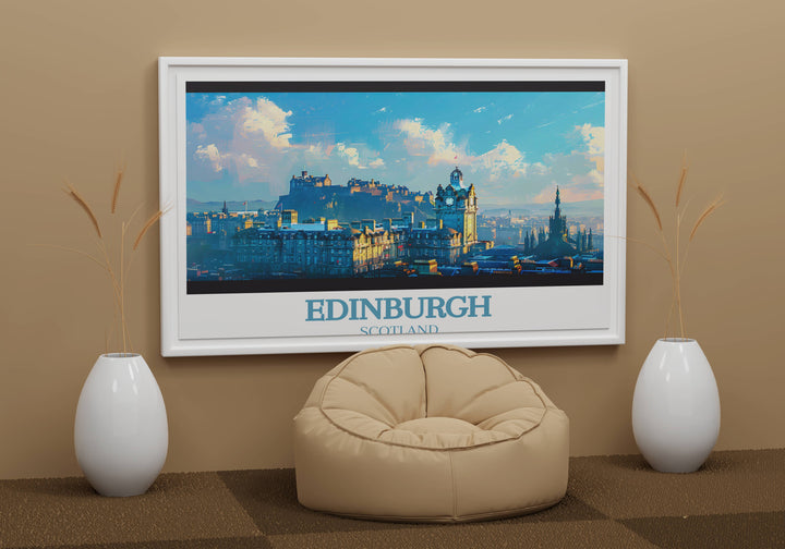 Fesselnde Wandkunst von Edinburgh Castle – Schottland-Reiseplakatsammlung 